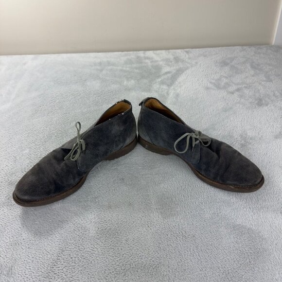 Isaia Napoli Grey Suede Leather Ankle Shoes Men’s Size 12 US Made In Italy - Picture 14 of 14